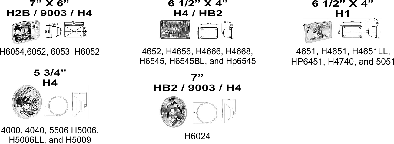 RV SEALED BEAM HEADLIGHTS